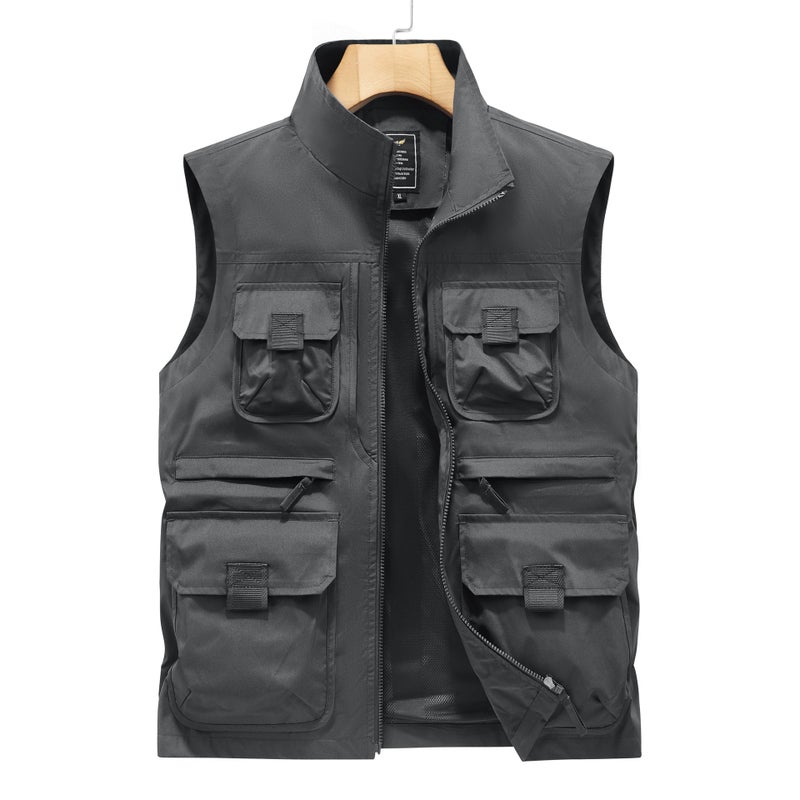 E-Commerce] Group Purchase Men'S Vest Mesh Multi-Bag Workwear Pography Fishing Reporter Outdoor - Image 5